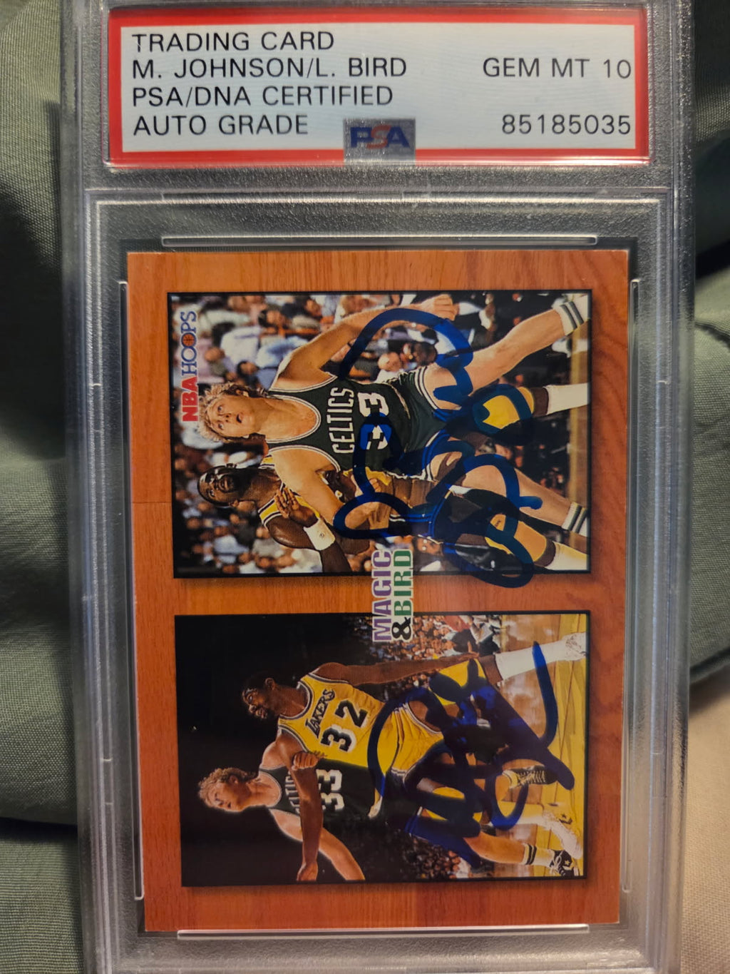 Magic Johnson & Larry Bird Dual Autograph PSA Gem Mt 10!