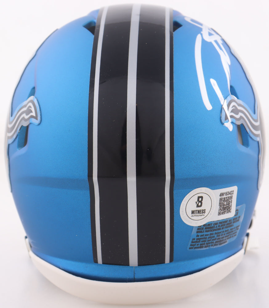 David Montgomery Signed Lions Speed Mini Helmet (Beckett)