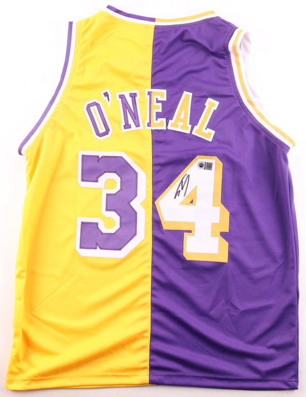 Shaquille O'Neal Signed Multi-Color L.A. Lakers Jersey (Purple & Yellow)