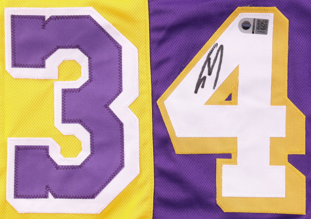 Shaquille O'Neal Signed Multi-Color L.A. Lakers Jersey (Purple & Yellow)