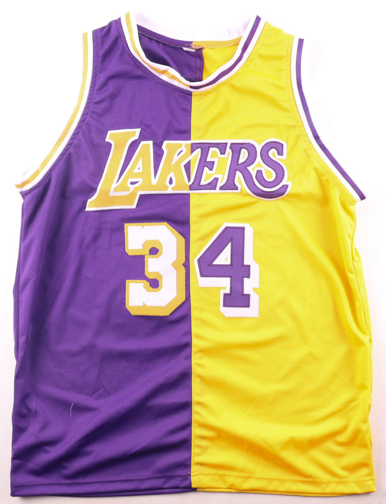Shaquille O'Neal Signed Multi-Color L.A. Lakers Jersey (Purple & Yellow)