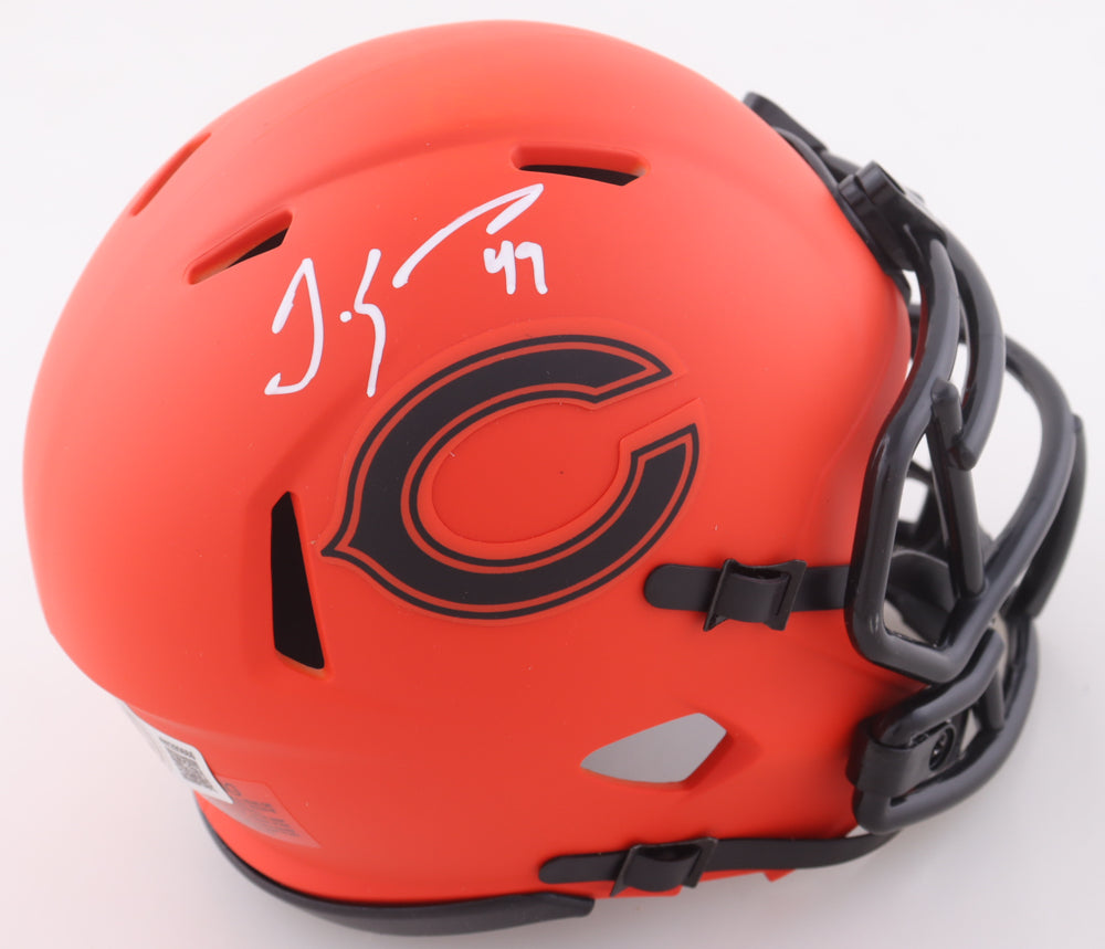 Tremaine Edmunds Signed Bears Rave Alternate Speed Mini Helmet