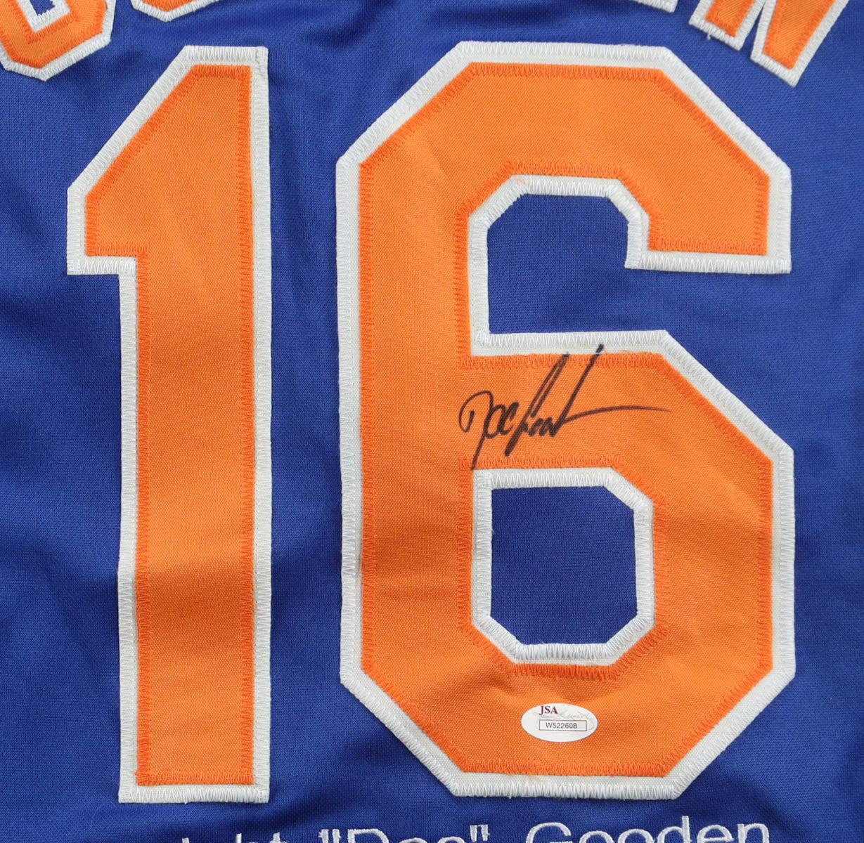 Dwight "Doc" Gooden Signed Career Highlight Stat Jersey (JSA)