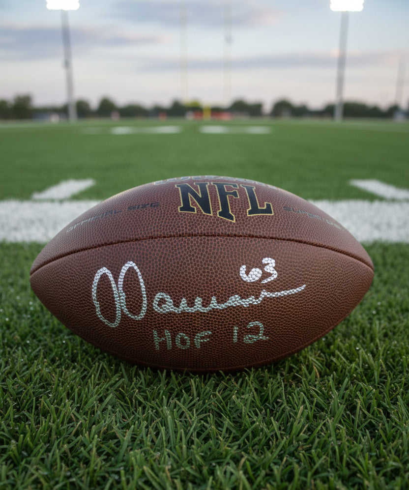 Dermontti Dawson Autographed Full-Size Football (Schwartz)