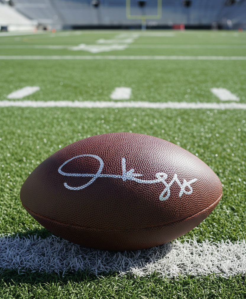 Derrick Mason Autographed Full-Size Football (Schwartz)
