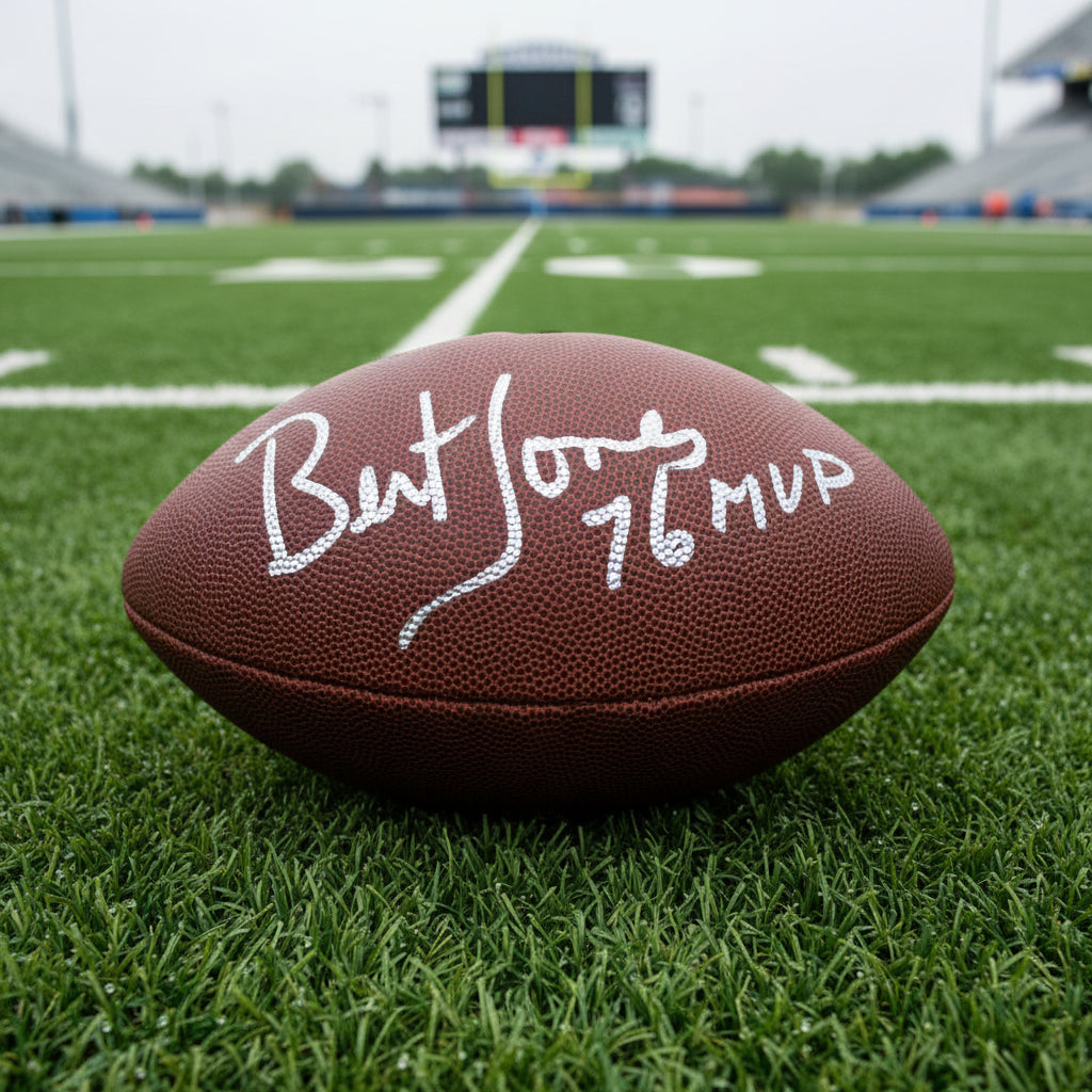 Bert Jones Autographed Full-Size Football (Schwartz)