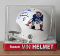 Russ Francis Autographed Mini Helmet Throwback (Schwartz)