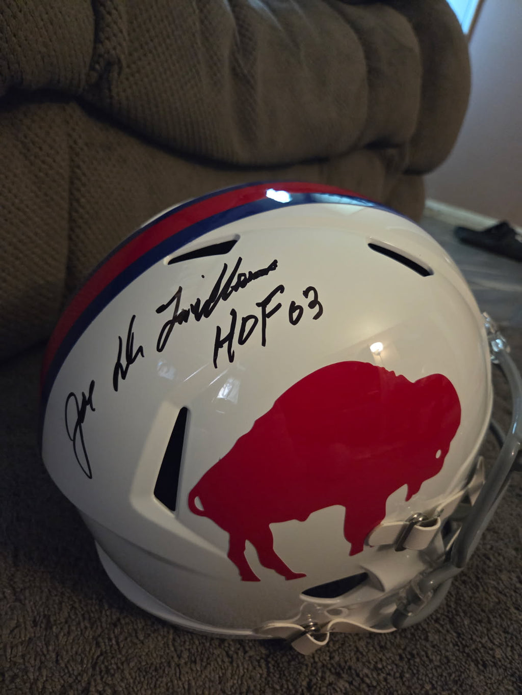 Joe DeLamielleure Signed Full Size Helmet (Schwartz)