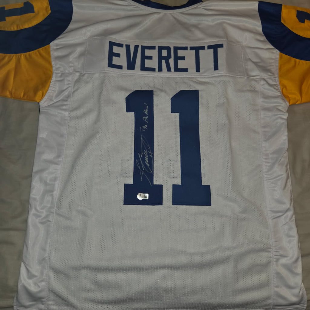 Jim Everett Signed rams Jersey beckett witnessed