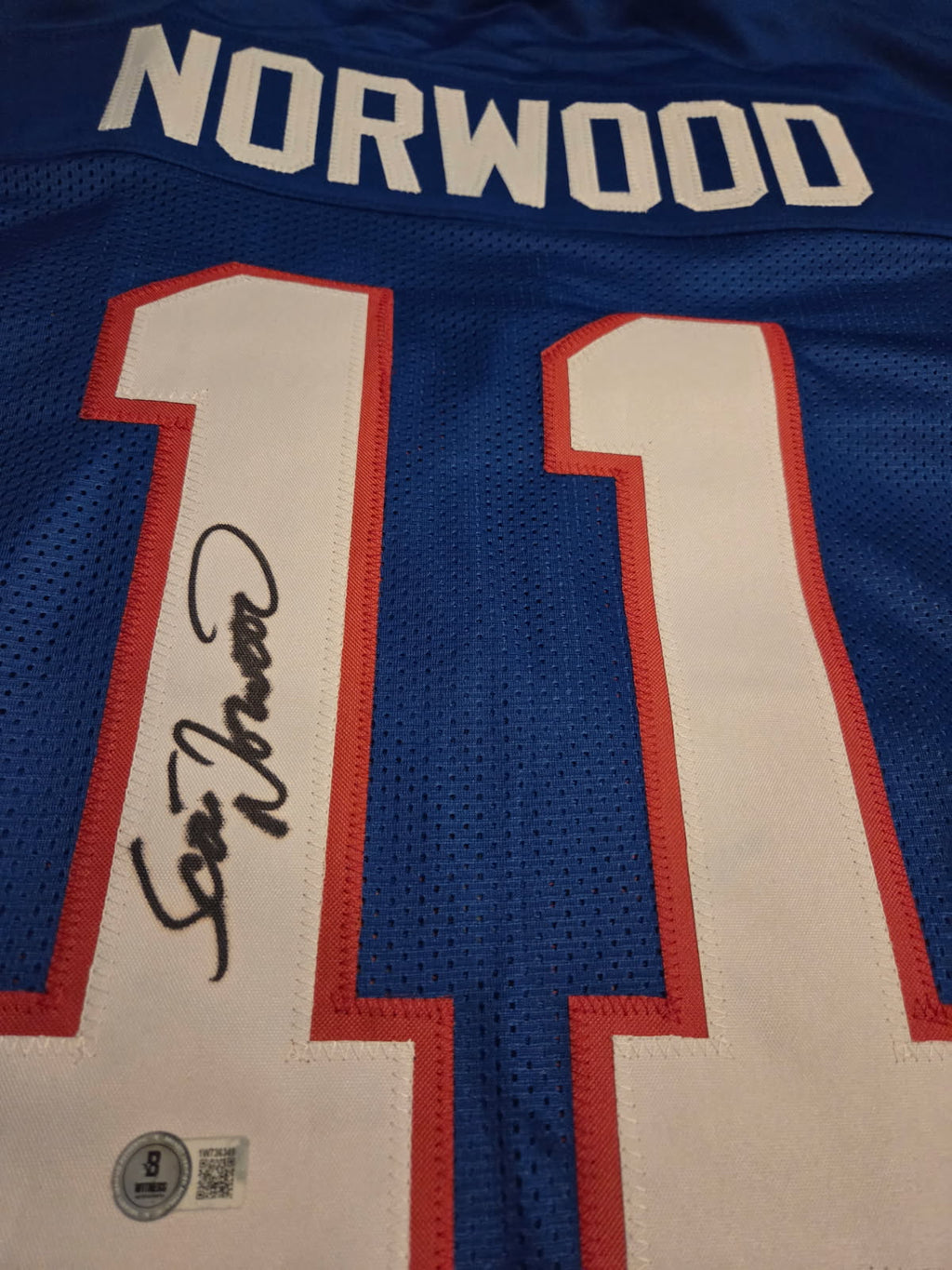 Scott Norwood Signed Jersey (Beckett)