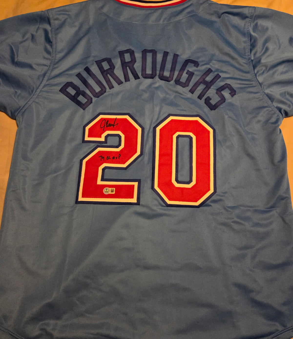Jeff Burroughs Signed Jersey (Beckett)