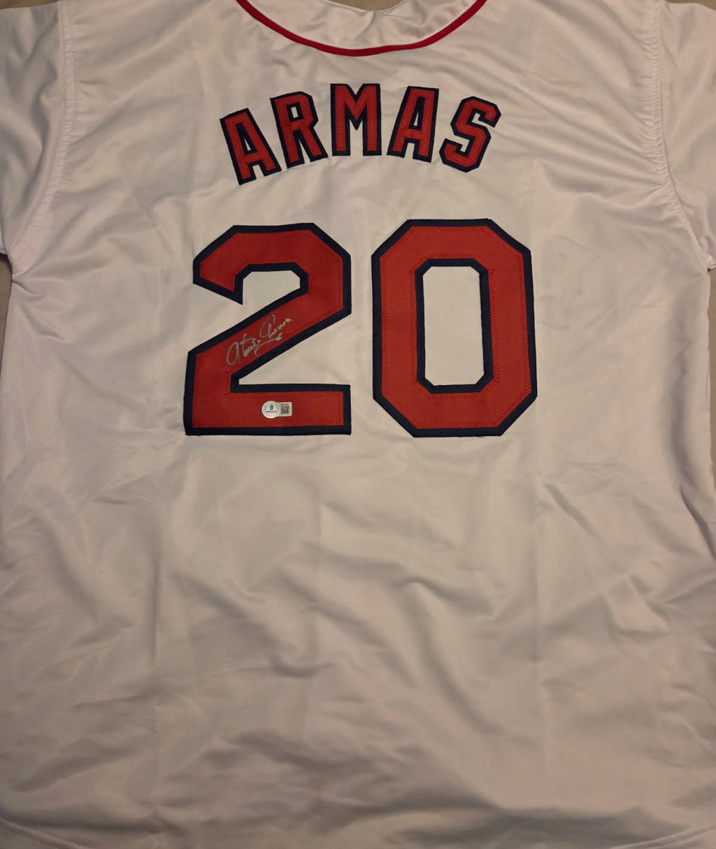 Tony Armas Signed Jersey (Beckett Witnessed)