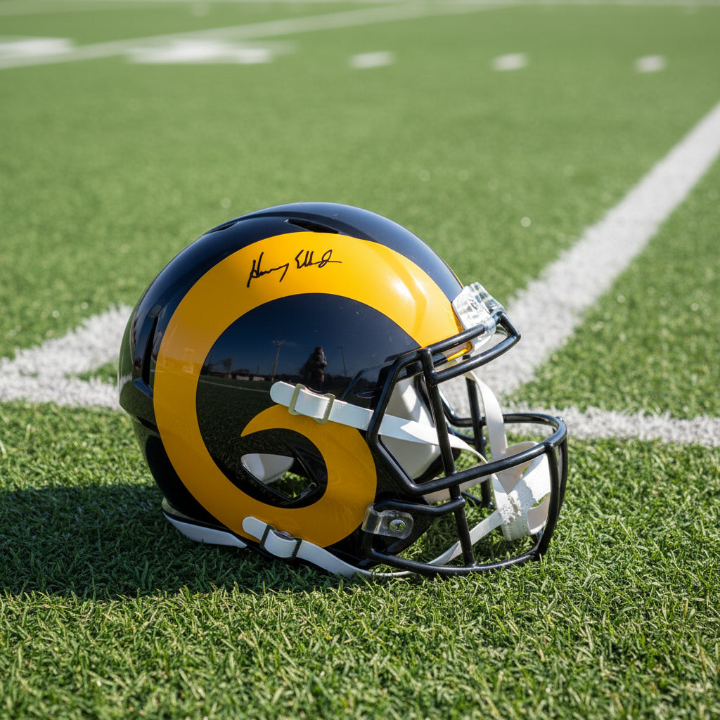 Henry Ellard Signed Rams Full-Size Speed Helmet (Schwartz)