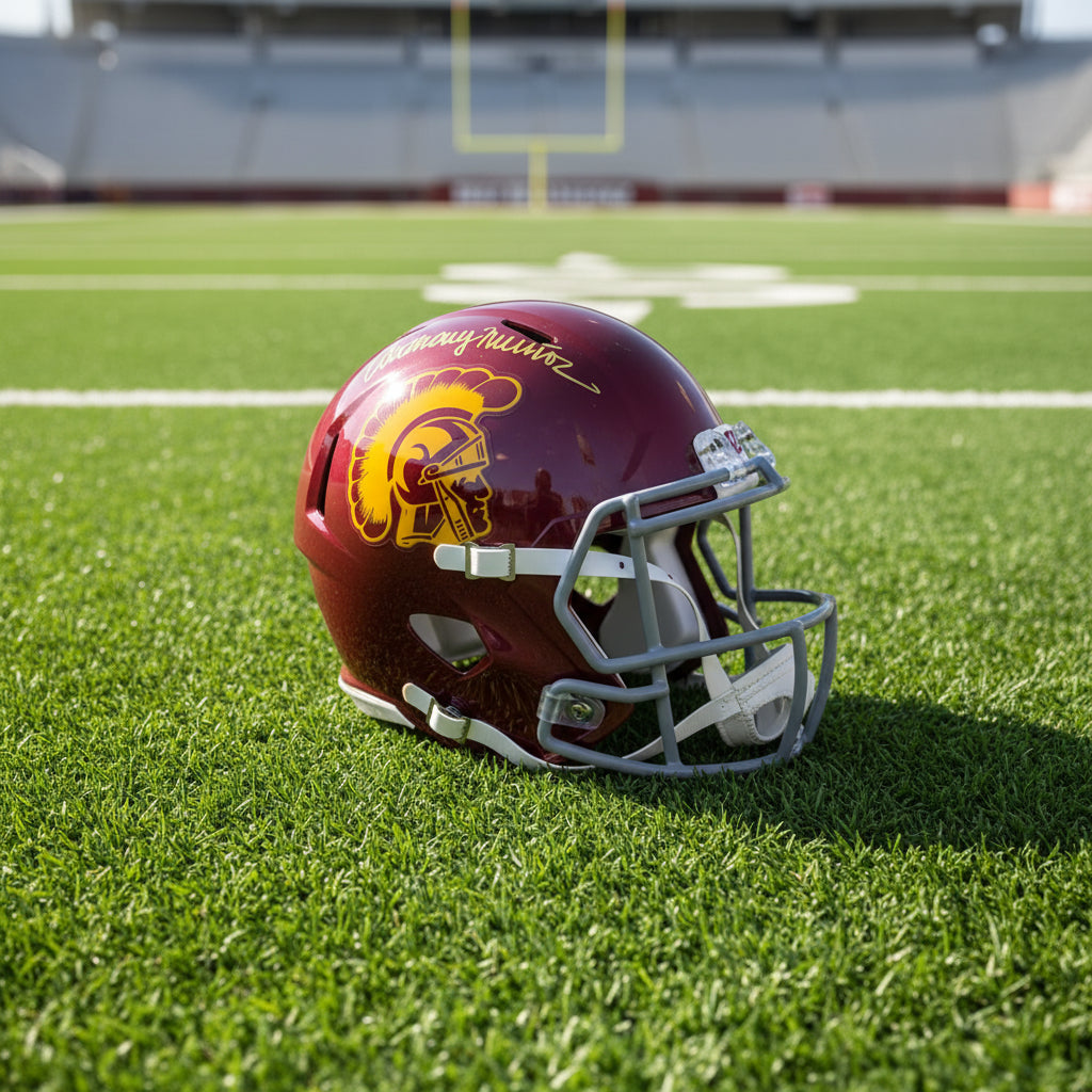 Anthony Munoz Signed USC Trojans Full-Size Speed Helmet (Schwartz)