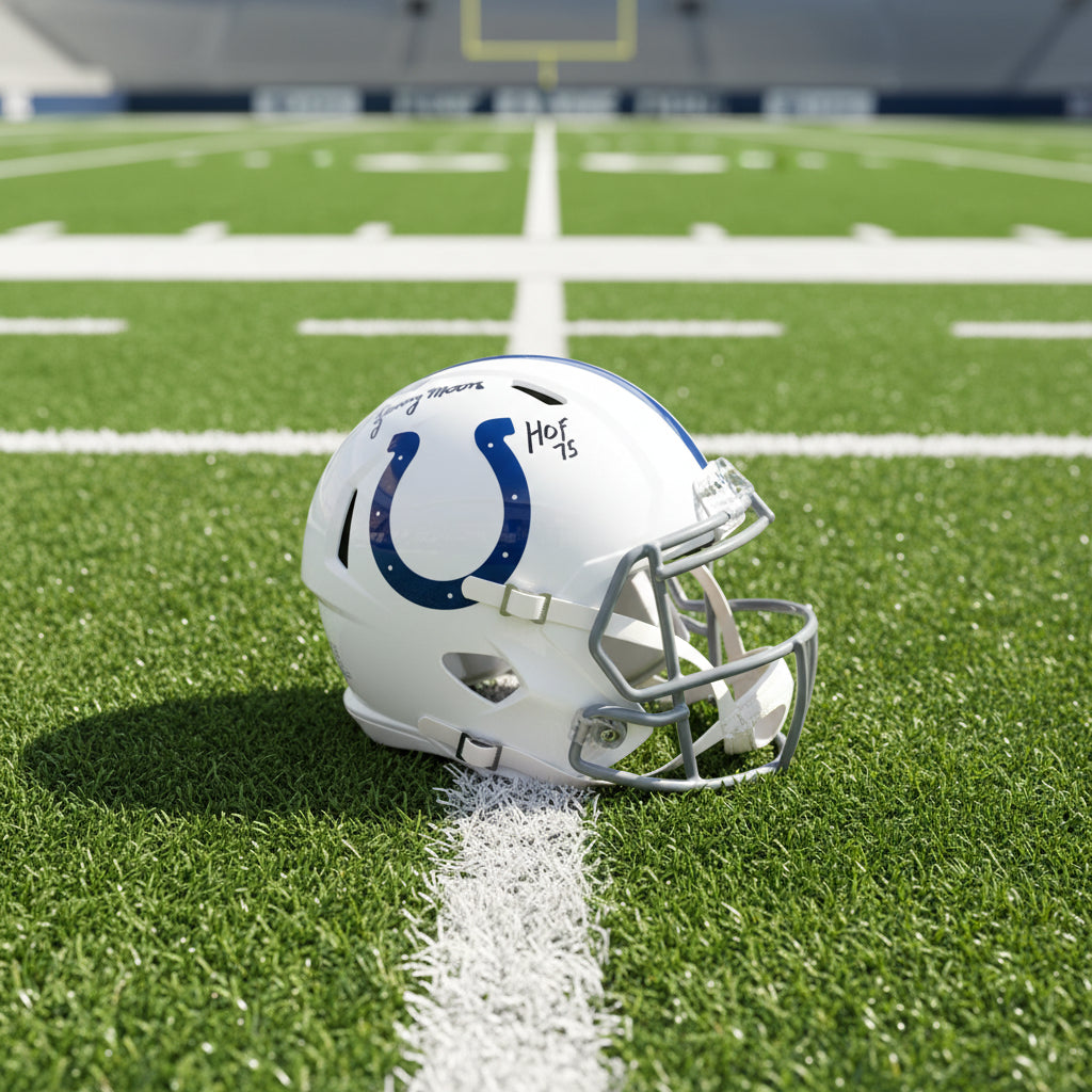 Lenny Moore Signed Colts Full-Size Speed Helmet (Schwartz)
