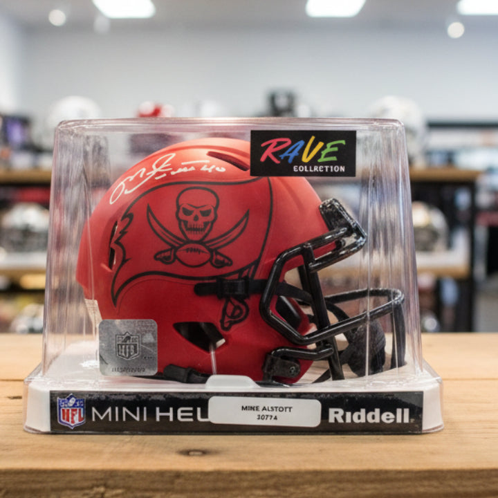 Mike Alstott Autographed Mini Helmet (Beckett)