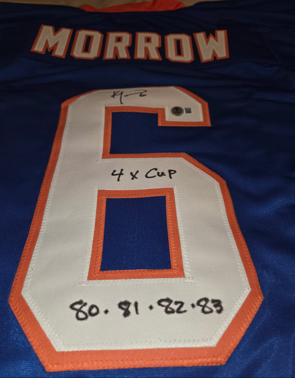 Ken Morrow Signed Jersey (Beckett)