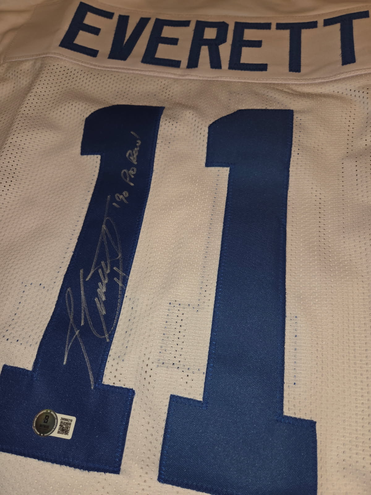 Jim Everett Signed rams Jersey beckett witnessed