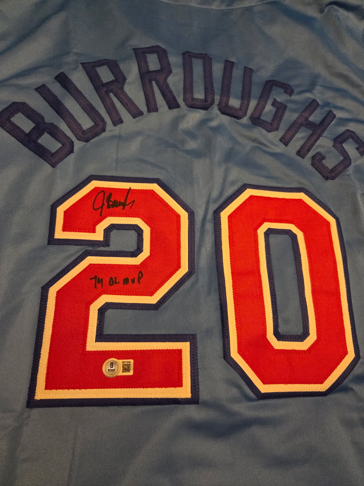 Jeff Burroughs Signed Jersey (Beckett)