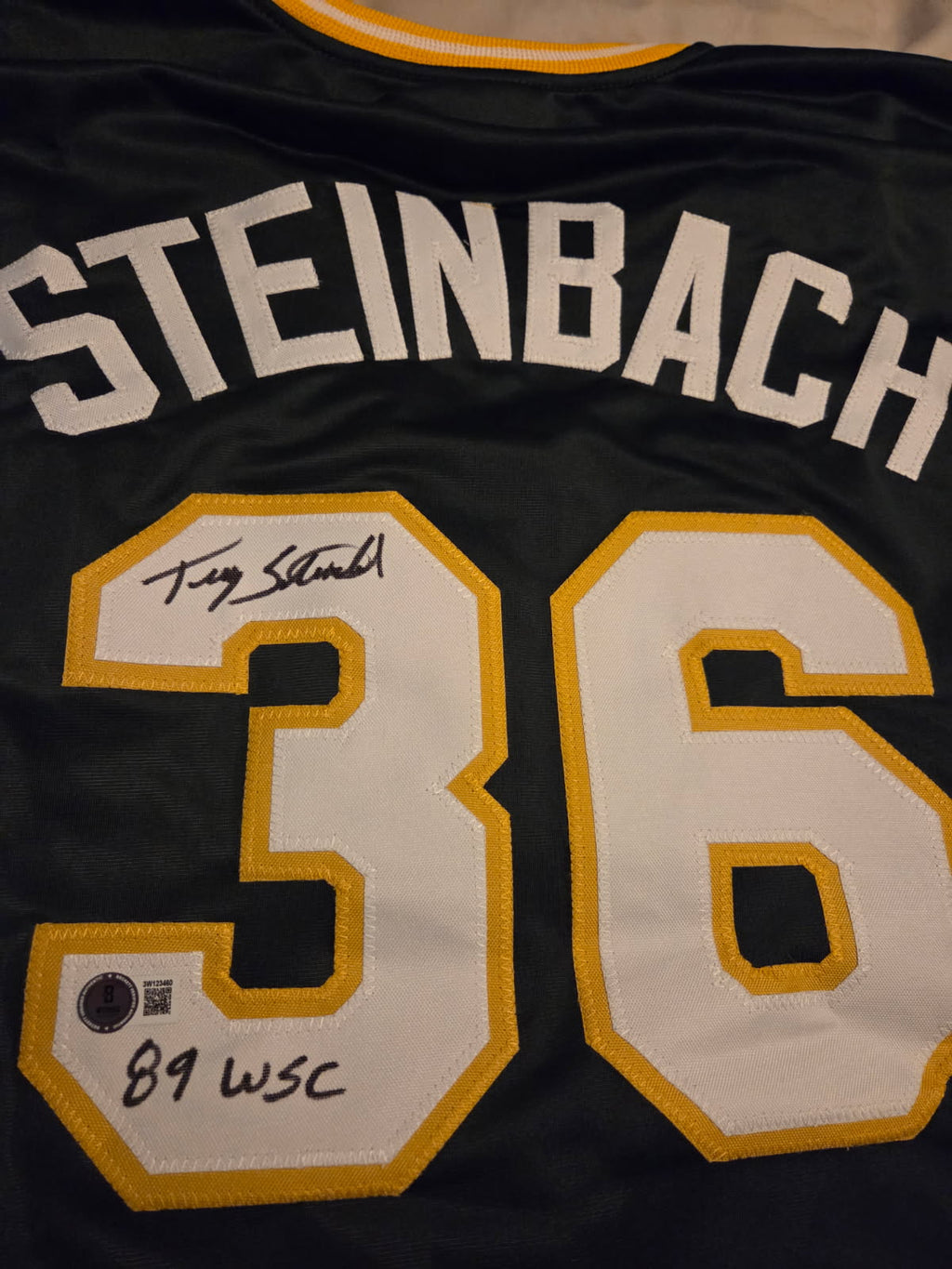 Terry Steinbach Signed Jersey