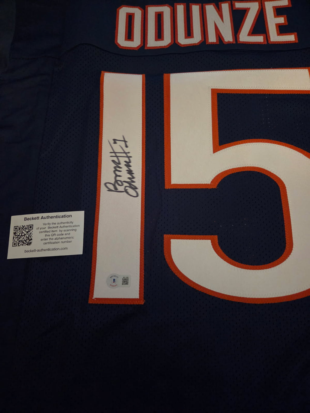 Rome Odunze Signed Jersey (Beckett Witnessed)