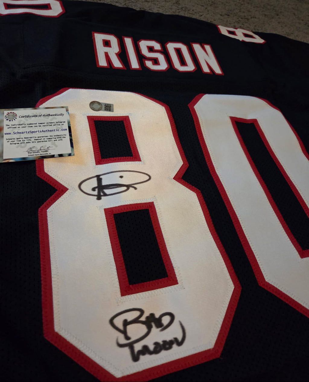 Andre Rison Signed Jersey (Schwartz)