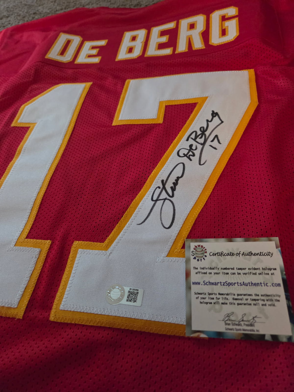Steve DeBerg Signed Jersey (Schwartz)