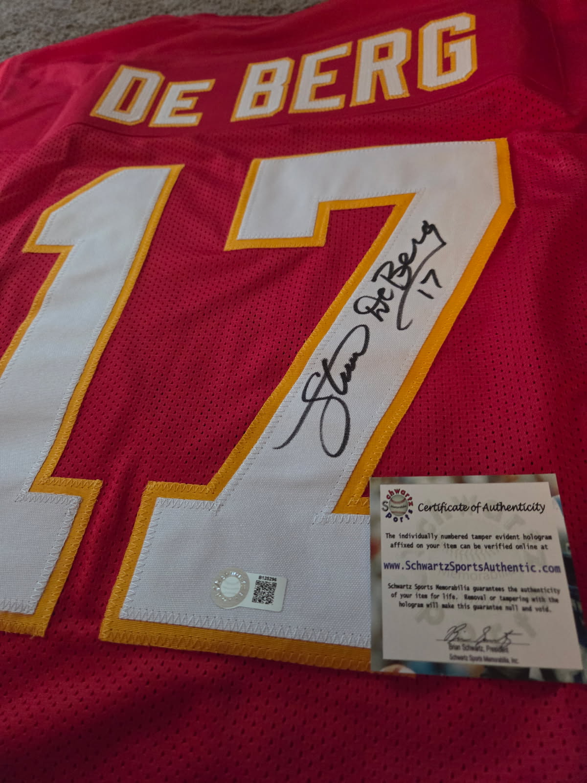 Steve DeBerg Signed Jersey (Schwartz)