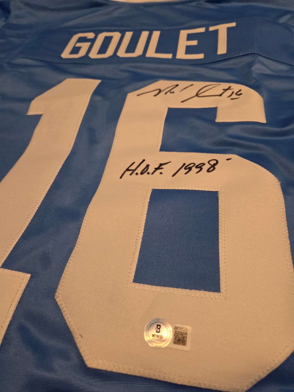 Michel Goulet Signed Jersey (Beckett)