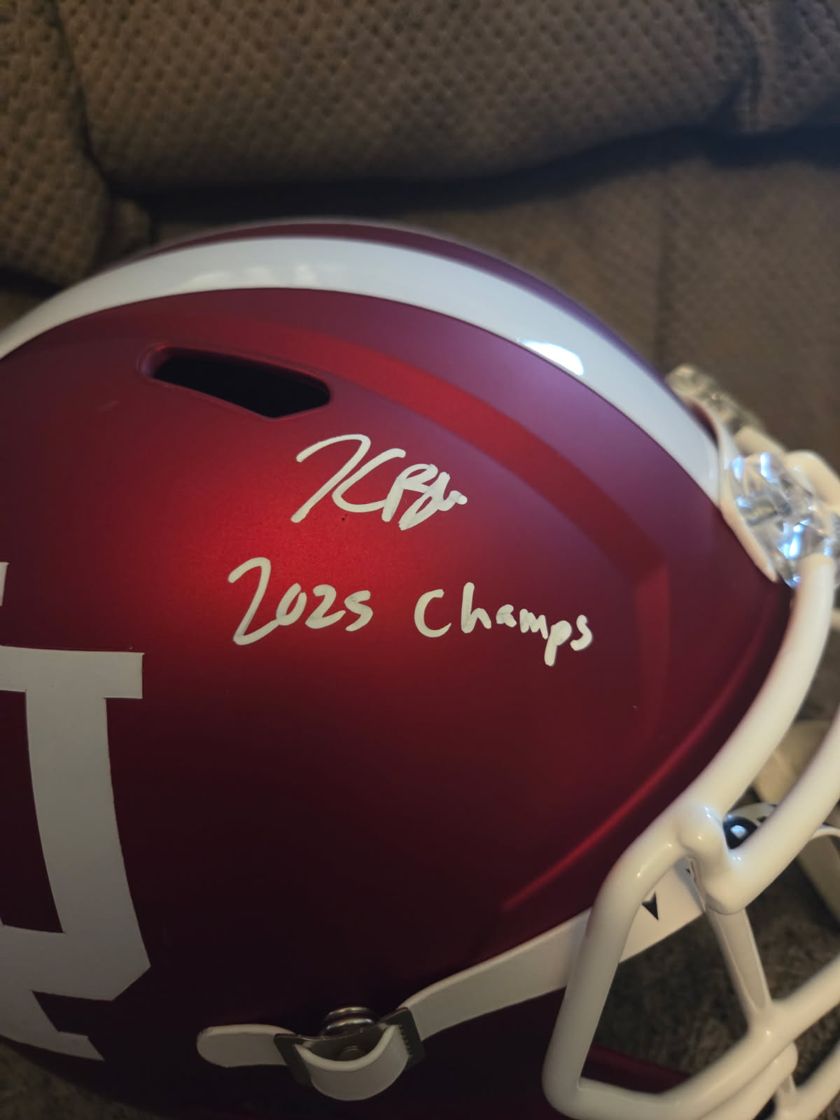 Kaelon Black Signed Indiana Hoosiers Full-Size Speed Helmet (Schwartz)