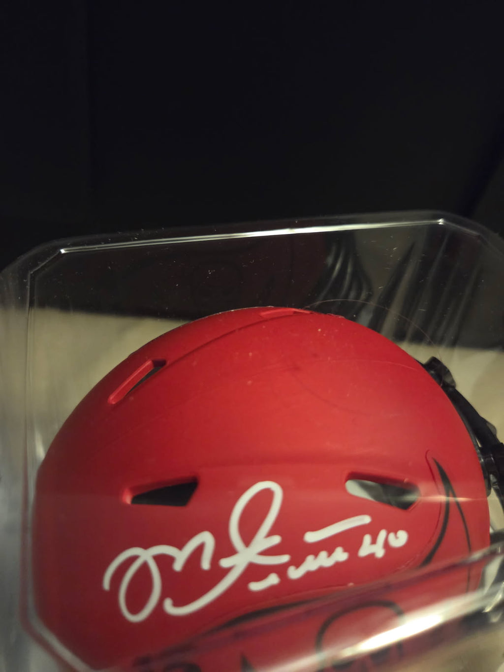 Mike Alstott Autographed Mini Helmet (Beckett)
