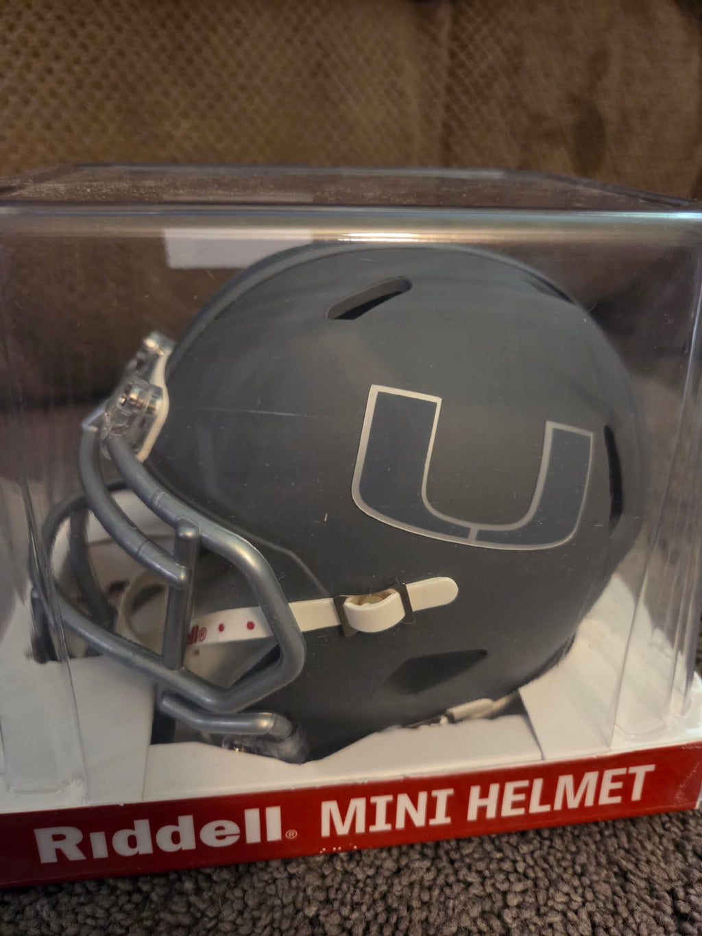 Vinny Testaverde Signed Miami Hurricanes Slate Speed Mini Helmet (Schwartz)