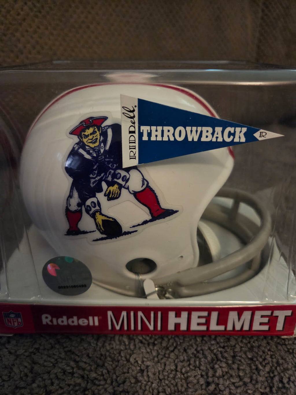 Russ Francis Autographed Mini Helmet Throwback (Schwartz)