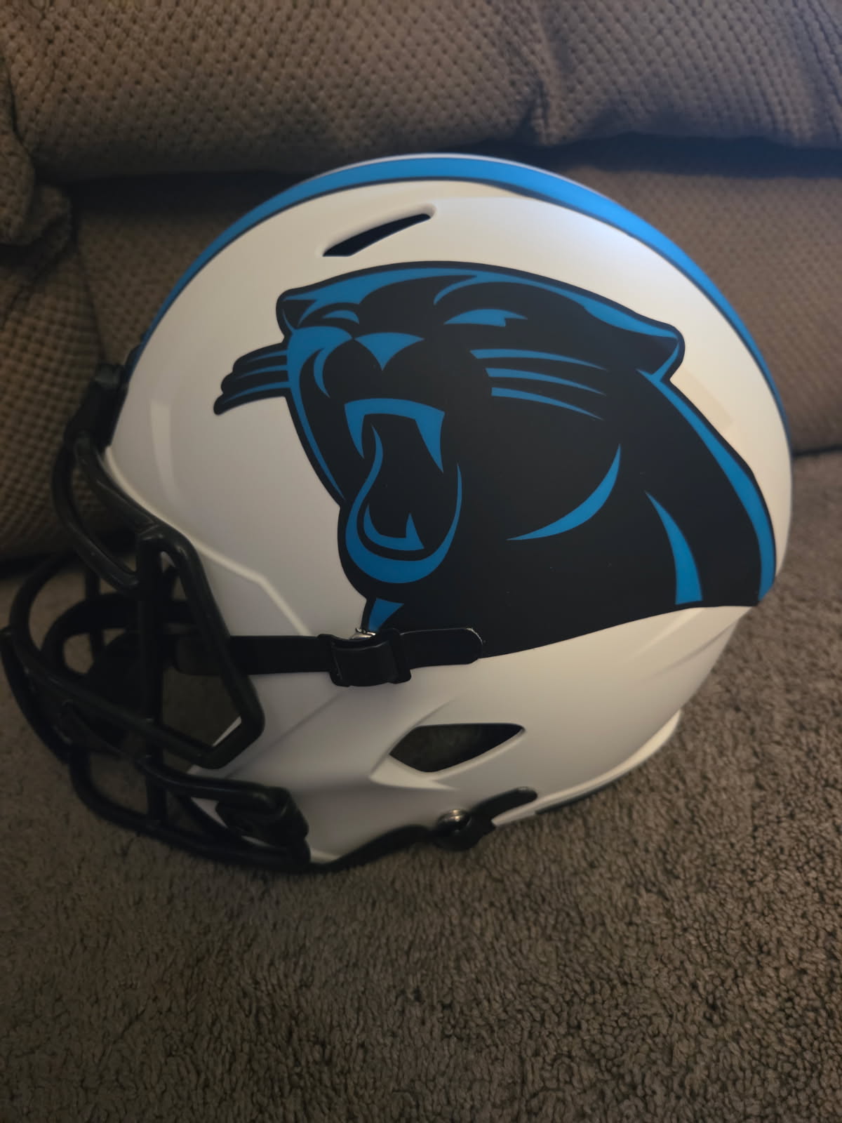 Muhsin Muhammad Signed Panthers Full-Size Speed Helmet (Schwartz)