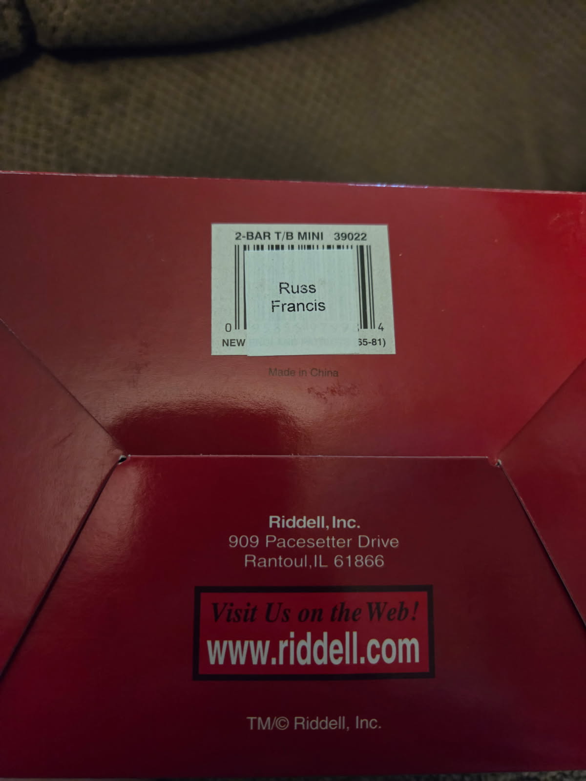 Russ Francis Autographed Mini Helmet Throwback (Schwartz)