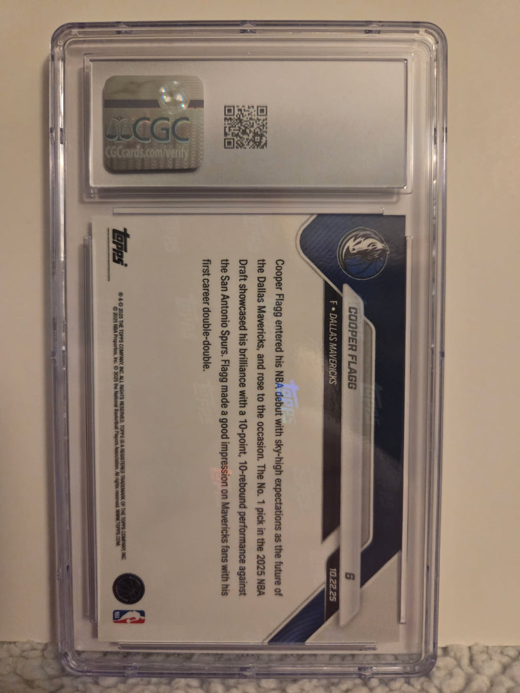 Cooper Flagg 2025-26 Topps Now