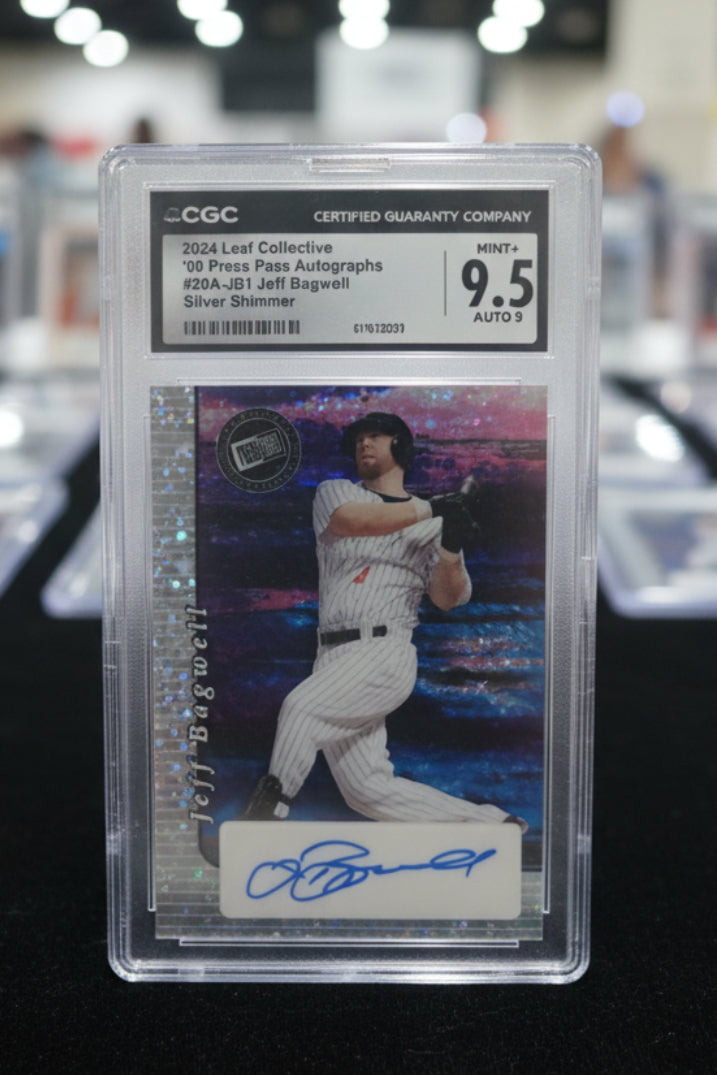 Jeff Bagwell 2024 Leaf Collective '00 Press Pass Auto Silver Shimmer 1/1