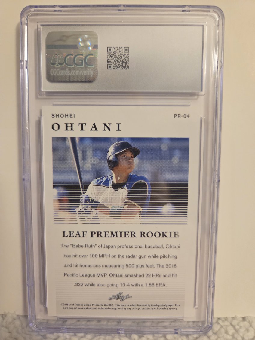 Shohei Ohtani 2018 Leaf Premier Rookie