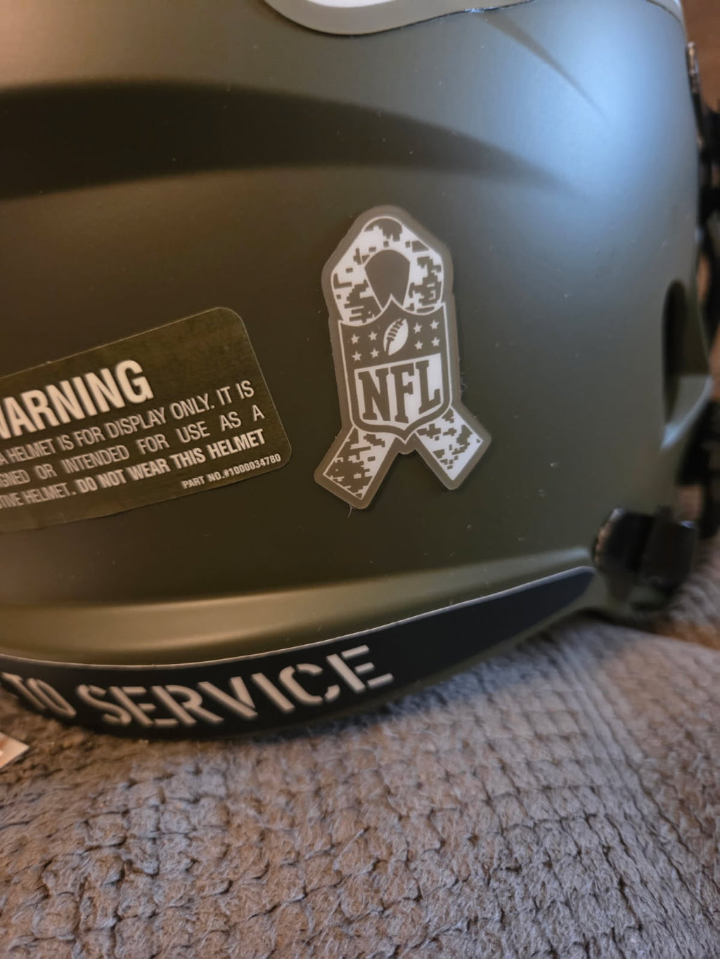 Steve Largent Signed Seahawks Full-Size Salute to Service Speed Helmet (Schwartz)
