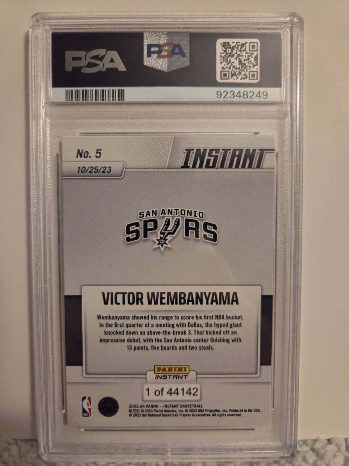 Victor Wembanyama 2023 Panini Instant #5