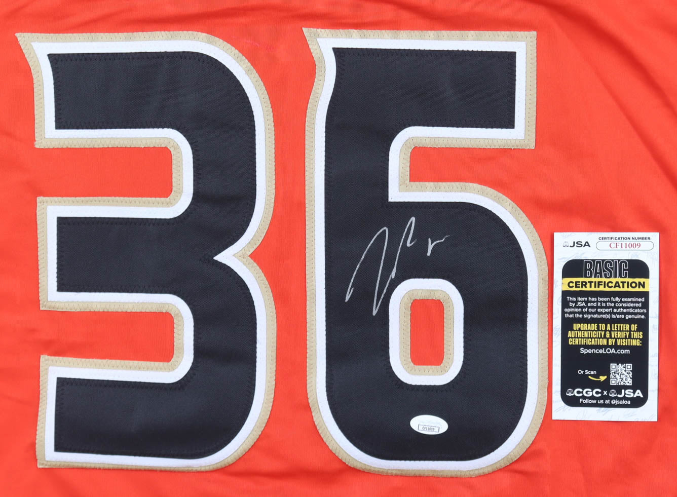 John Gibson Signed Jersey (JSA)
