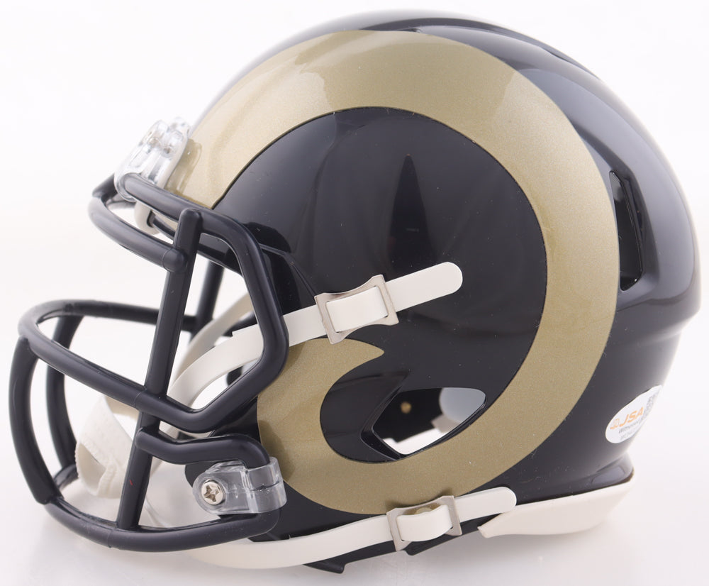 Marshall Faulk Signed Mini Helmet (JSA)